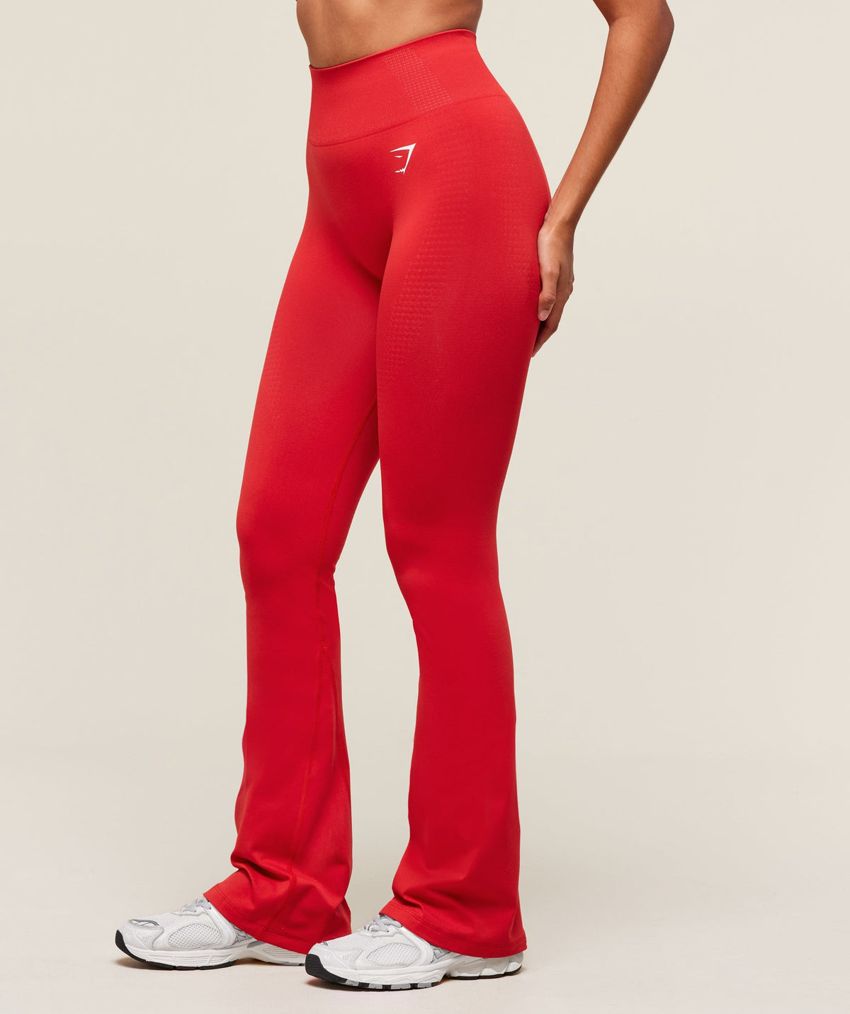 Gymshark Vital Sculpt Seamless Flared Legging - Velocity Red/Marl