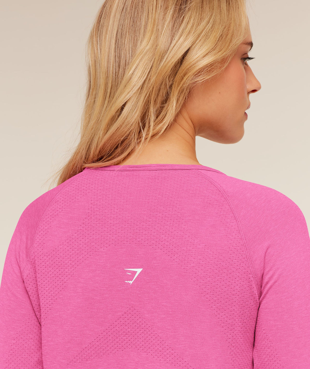 Gymshark Vital Seamless 2.0 Light Long Sleeve Top - Super-Set Pink/Marl