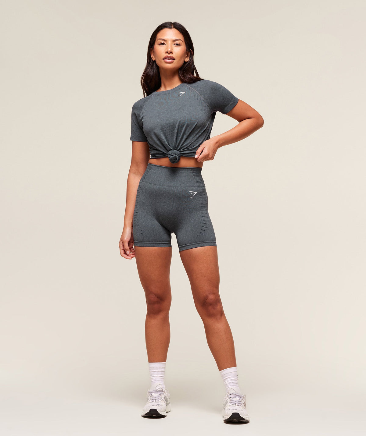 Gymshark Vital Seamless 2.0 Light Tee - Strong Grey/ Marl