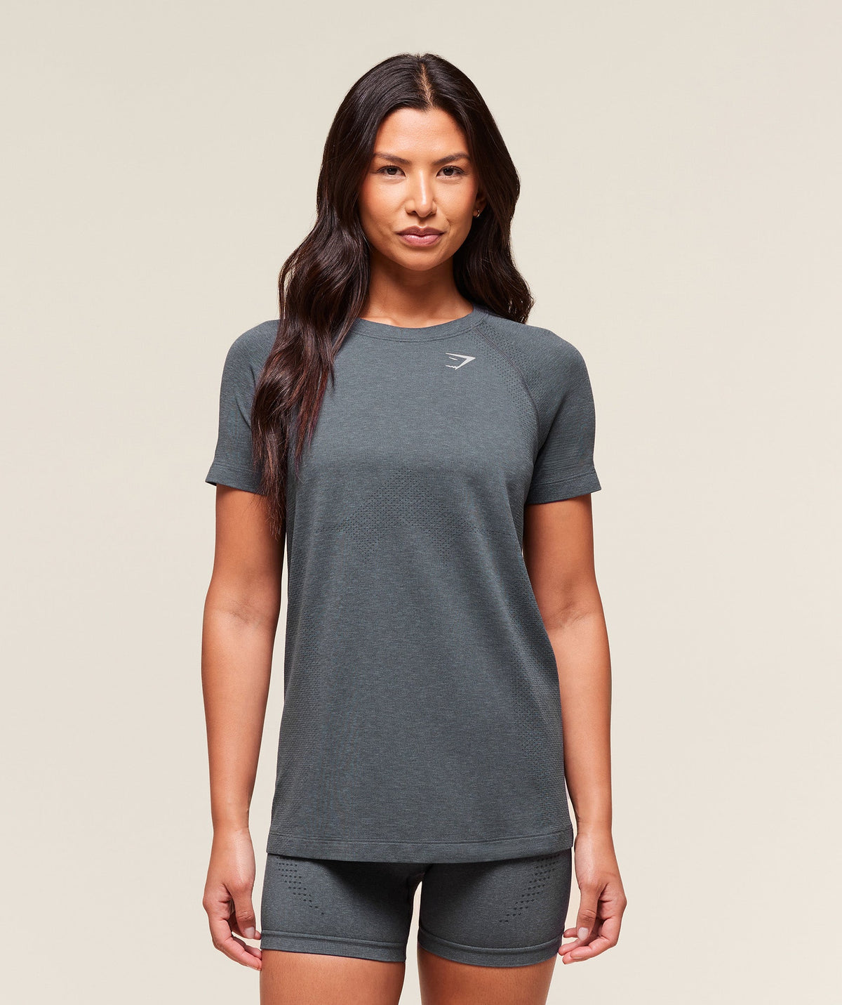 Gymshark Vital Seamless 2.0 Light Tee - Strong Grey/ Marl