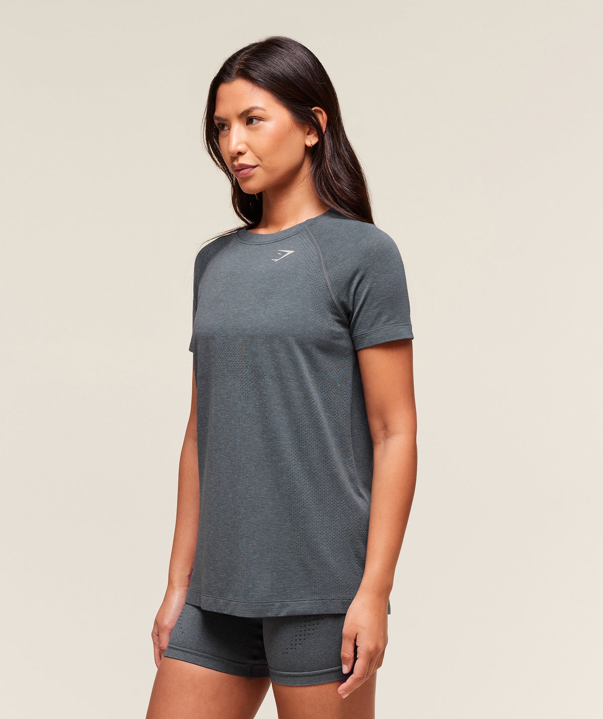 Gymshark Vital Seamless 2.0 Light Tee - Strong Grey/ Marl