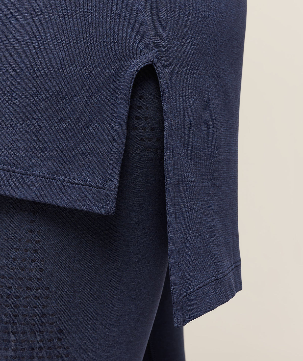 Gymshark Vital Long Line Top - Heavy Blue/Marl