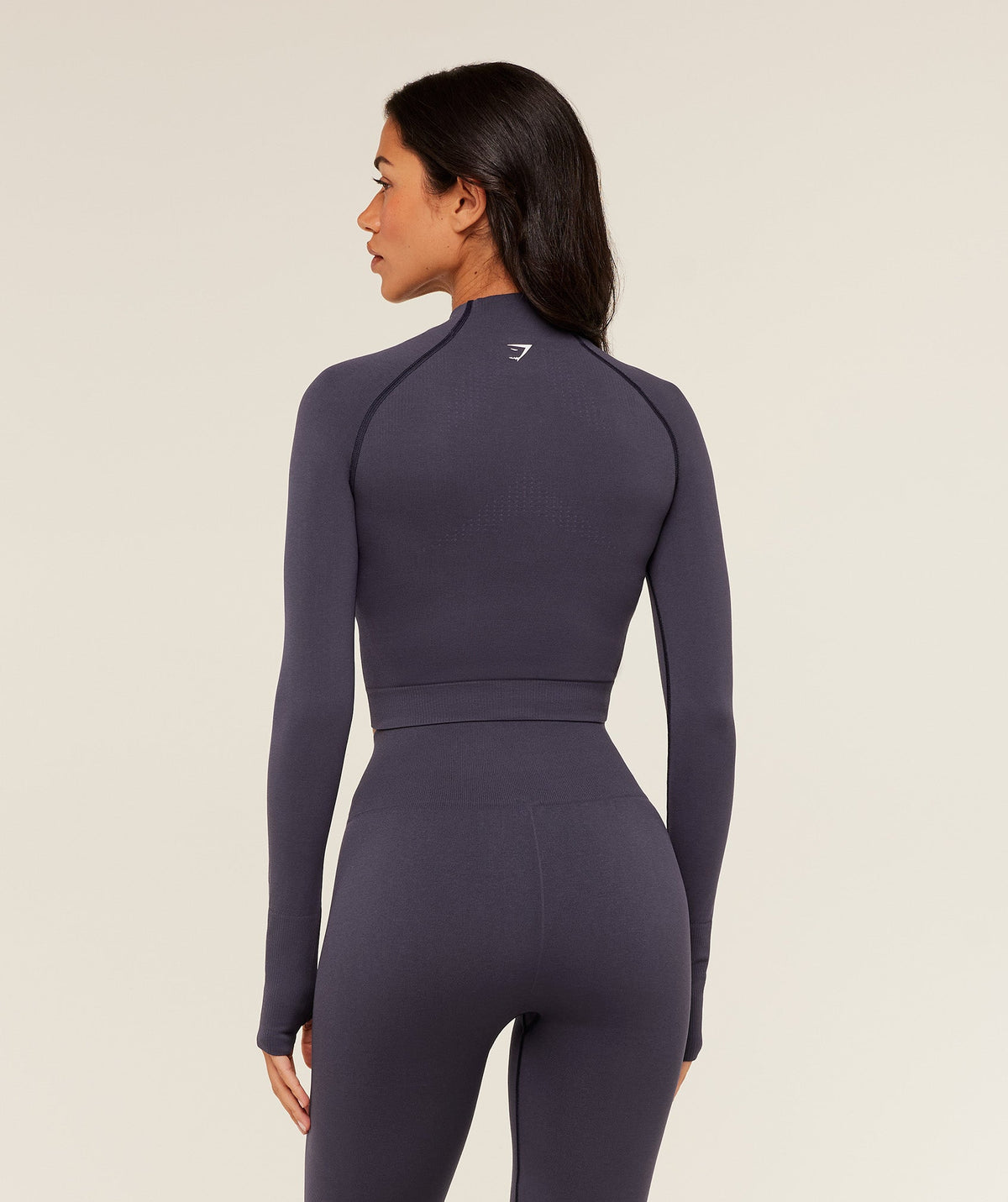 Gymshark Vital Seamless Midi Zip 2.0 Pullover - Midnight Purple/Marl