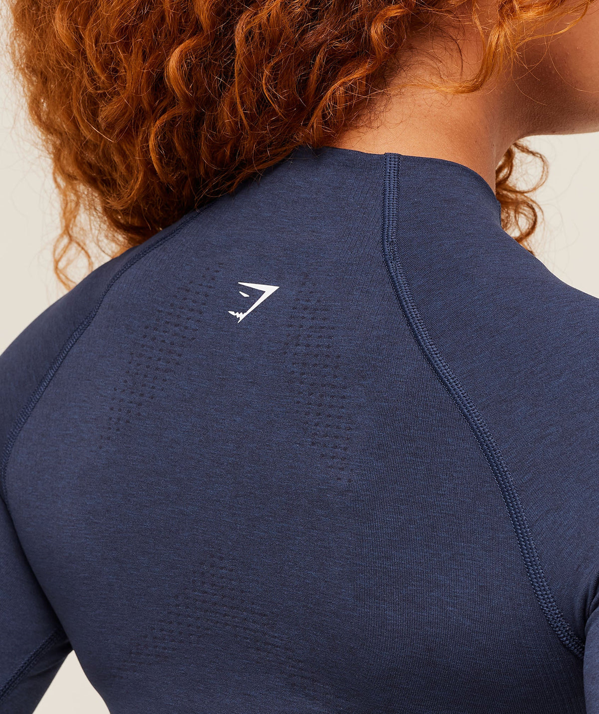 Gymshark Vital Seamless Midi Zip 2.0 Pullover - Heavy Blue/Marl