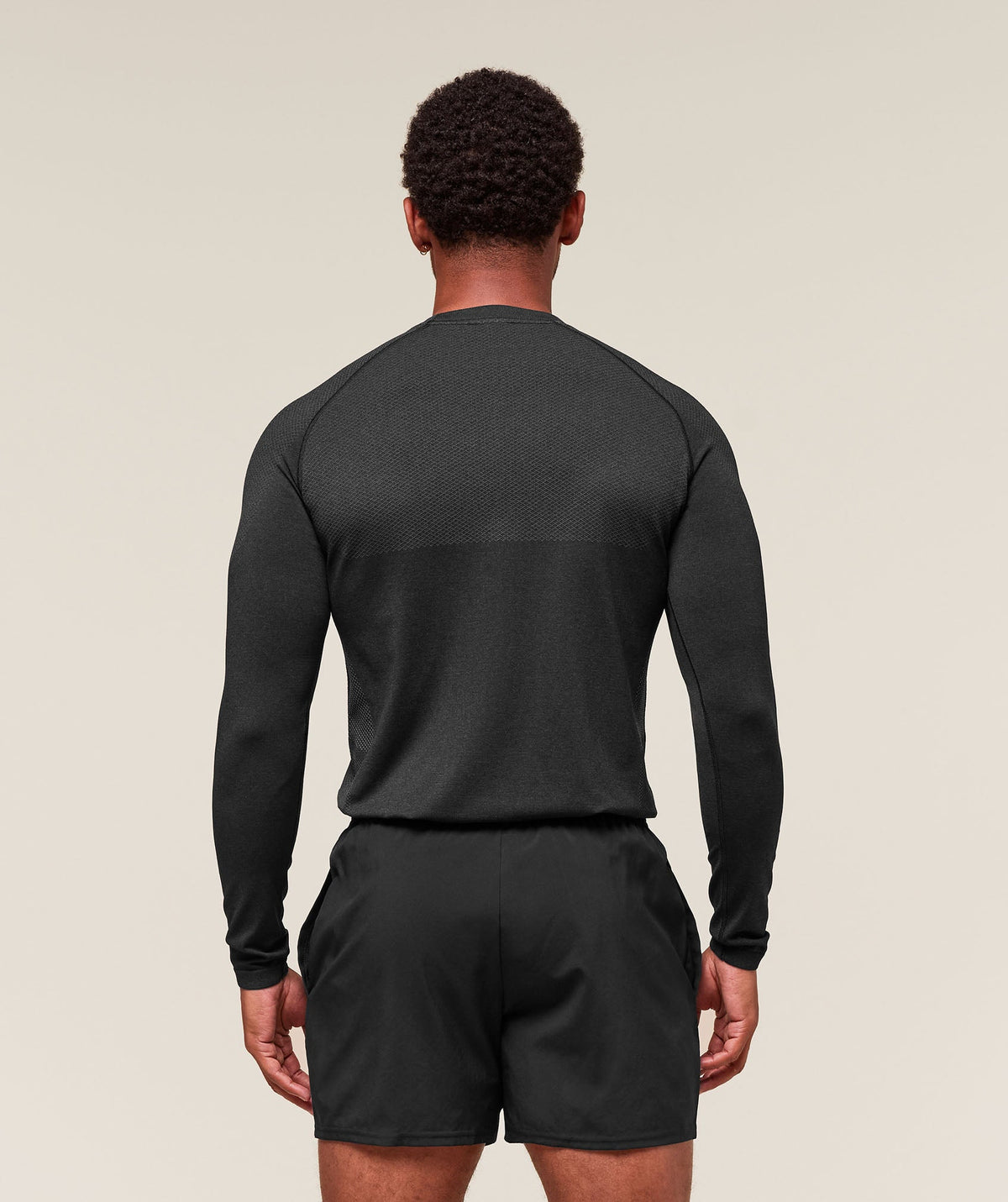 Gymshark Vital Seamless Long Sleeve Tee - Black/Silhouette Grey