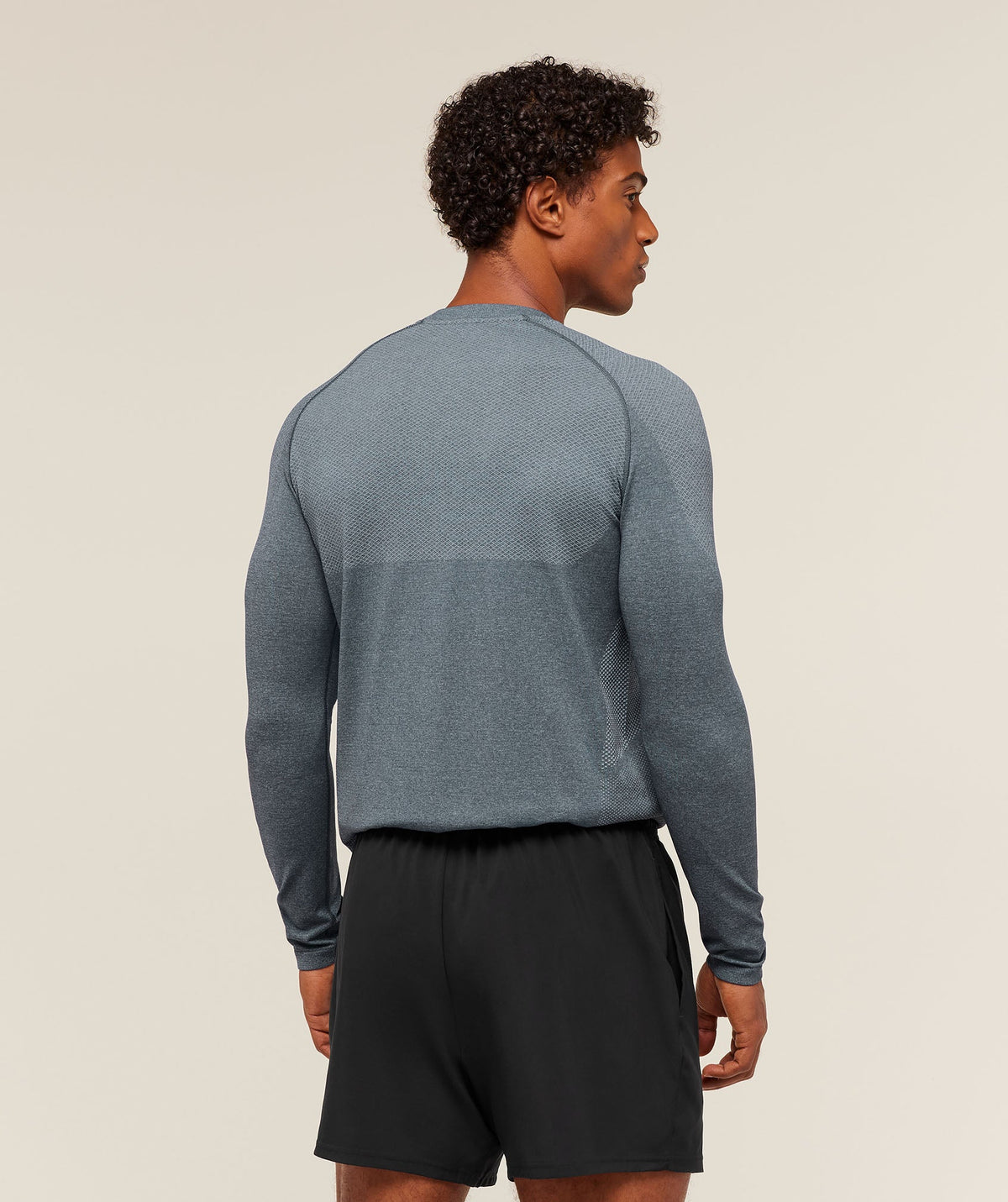 Gymshark Vital Seamless Long Sleeve Tee - Iron Blue/Smoke Blue