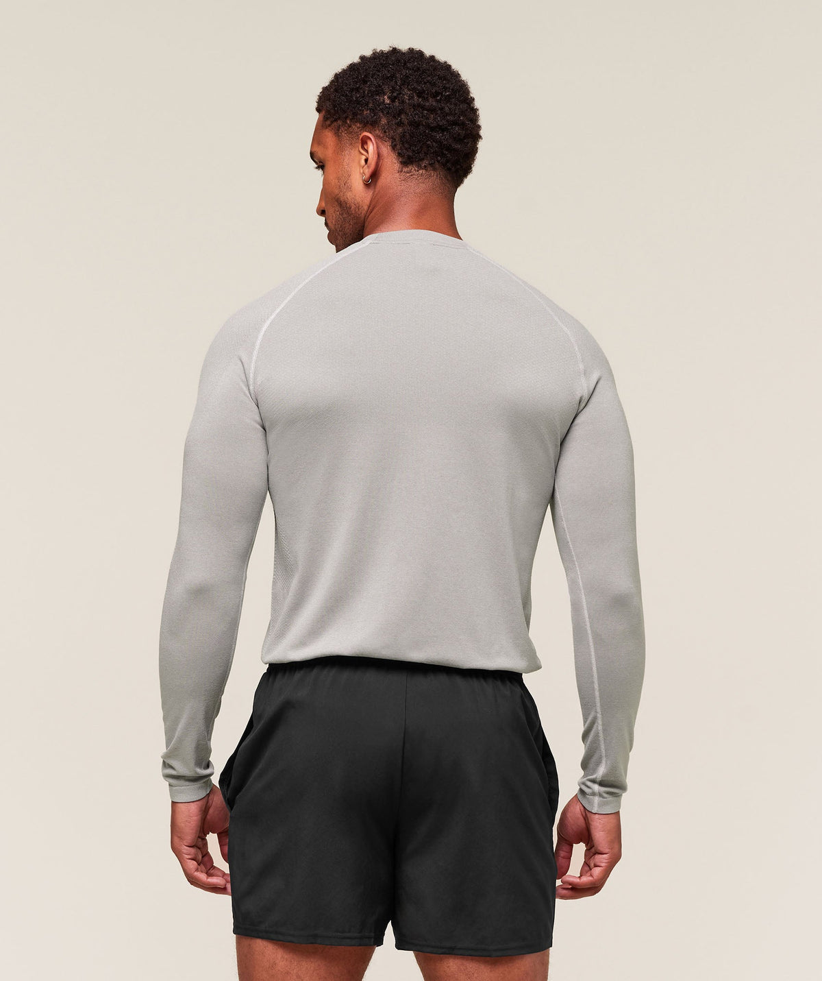 Gymshark Vital Seamless Long Sleeve Tee - Light Grey/Smokey Grey
