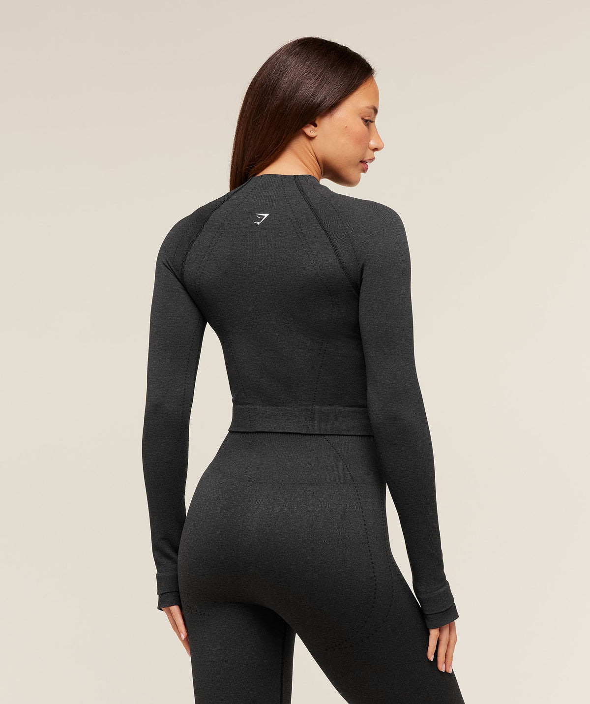Gymshark Vital Seamless Warm Jacket - Black Marl