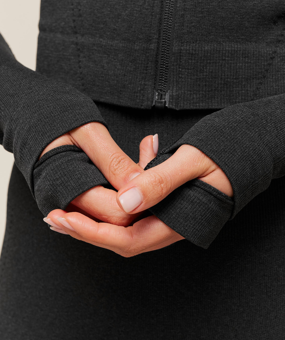 Gymshark Vital Seamless Warm Jacket - Black Marl