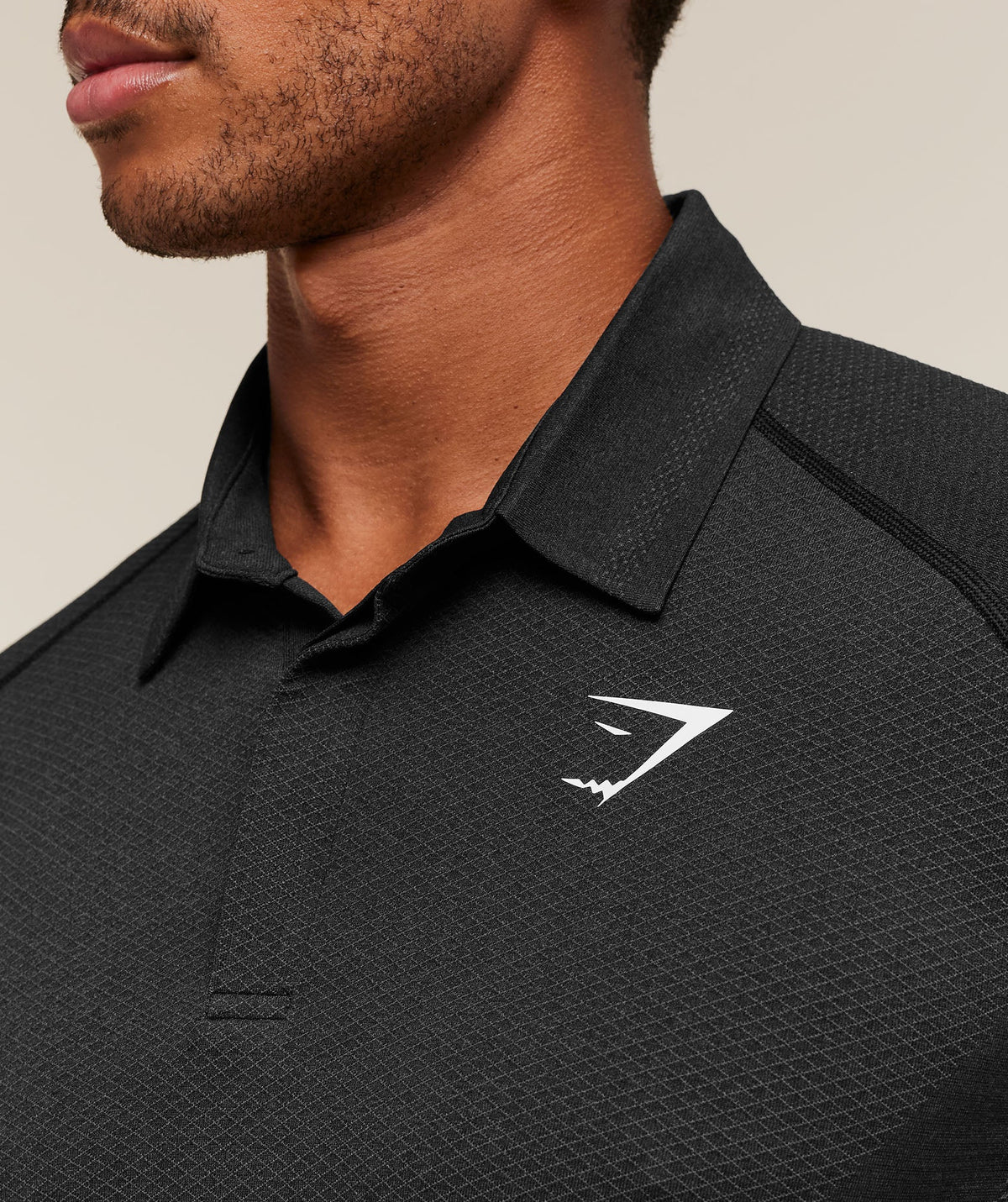 Gymshark Vital Seamless Polo - Black/Silhouette Grey