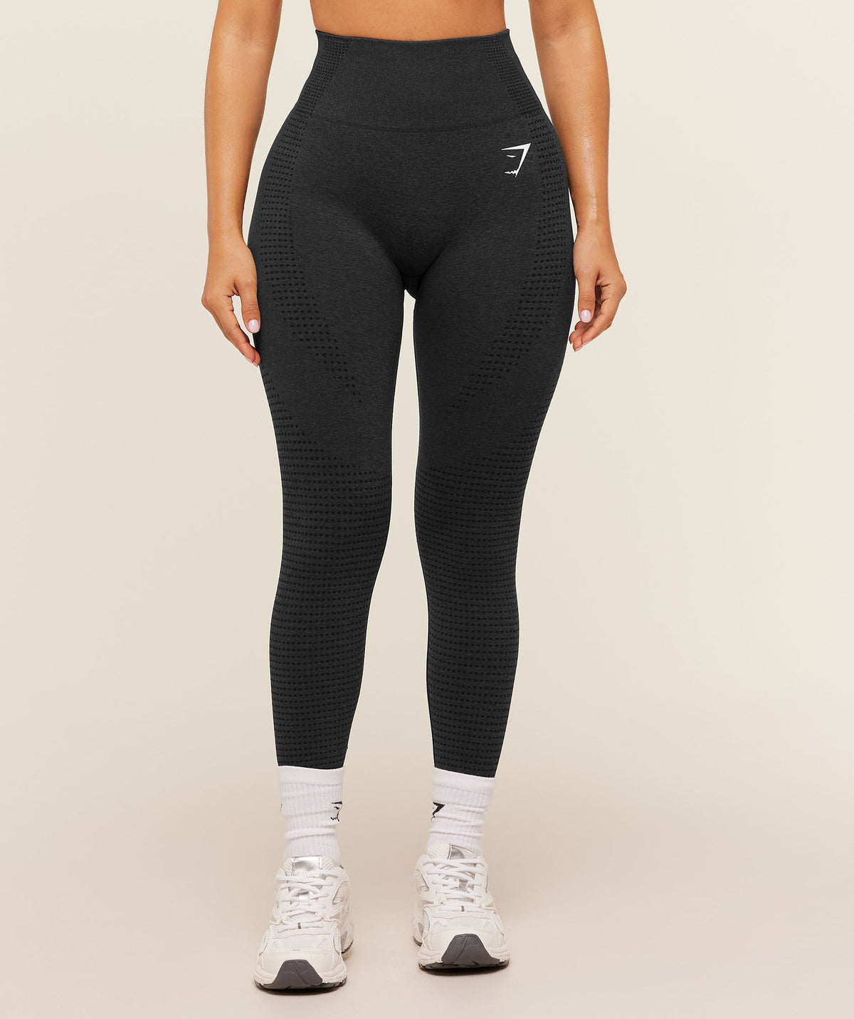 Gymshark Vital Seamless Short Leggings - Black Marl