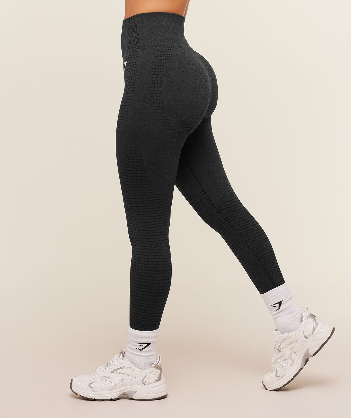 Gymshark Vital Seamless Short Leggings - Black Marl