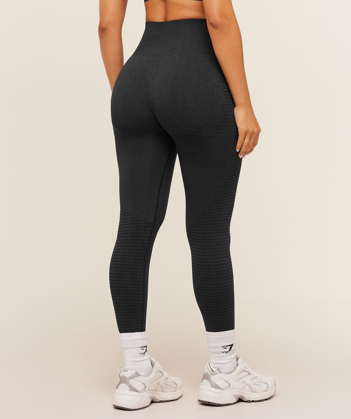 Gymshark Vital Seamless Short Leggings - Black Marl