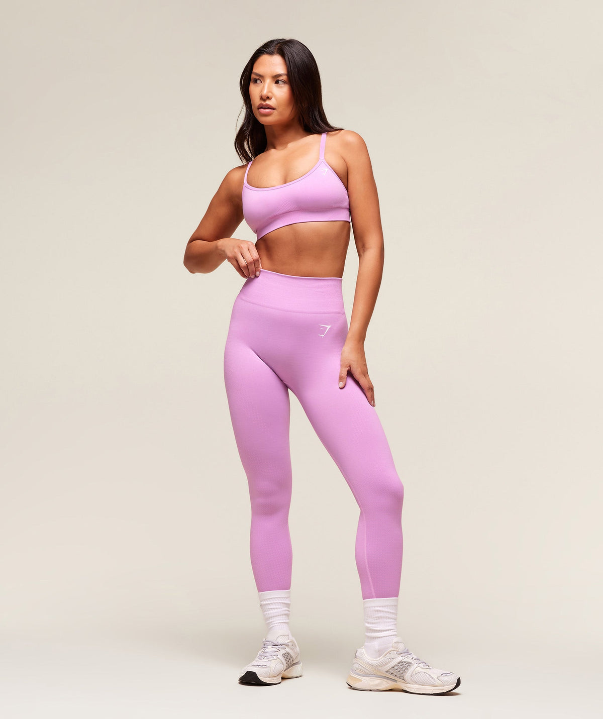 Gymshark Vital Seamless Minimal Sports Bra - Sour Pink/Marl