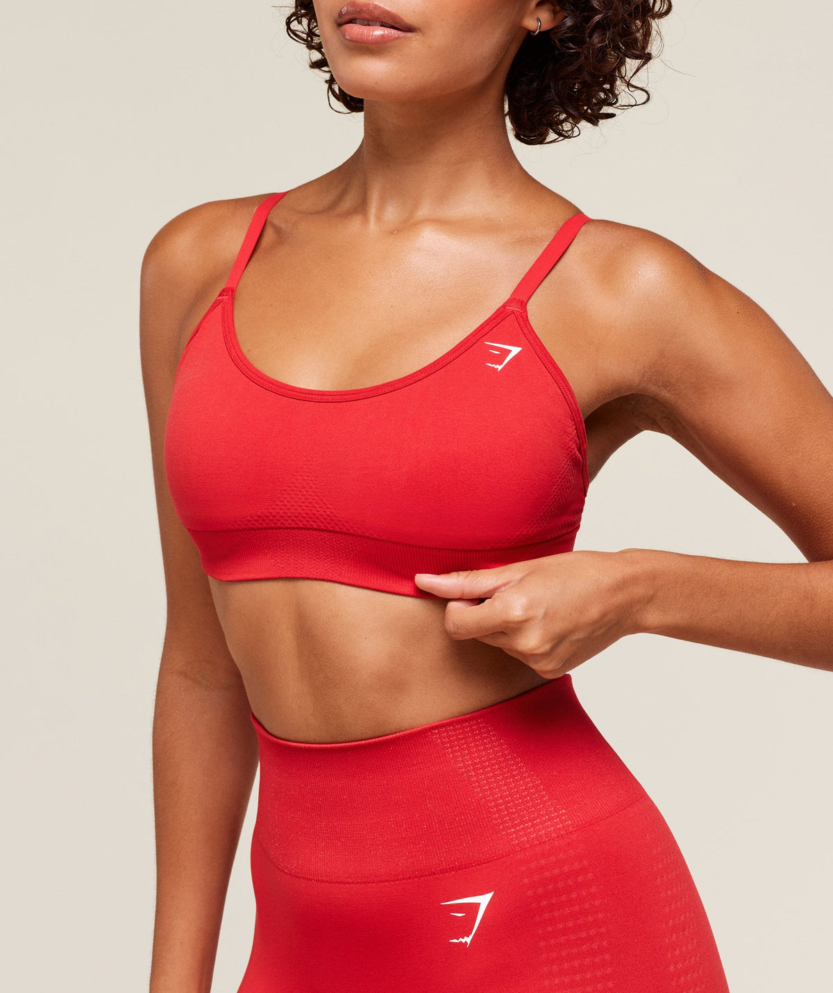 Gymshark Vital Seamless Minimal Sports Bra - Velocity Red/Marl