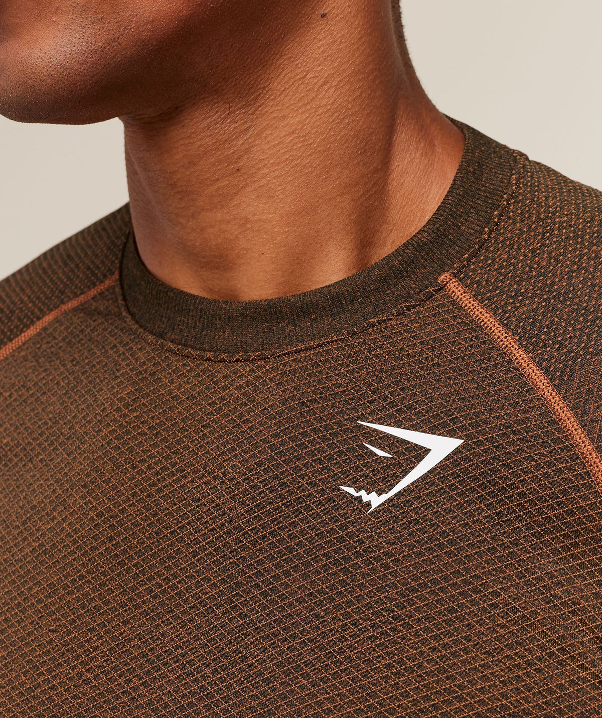Gymshark Vital Seamless Tee - Black/Spiced Brown