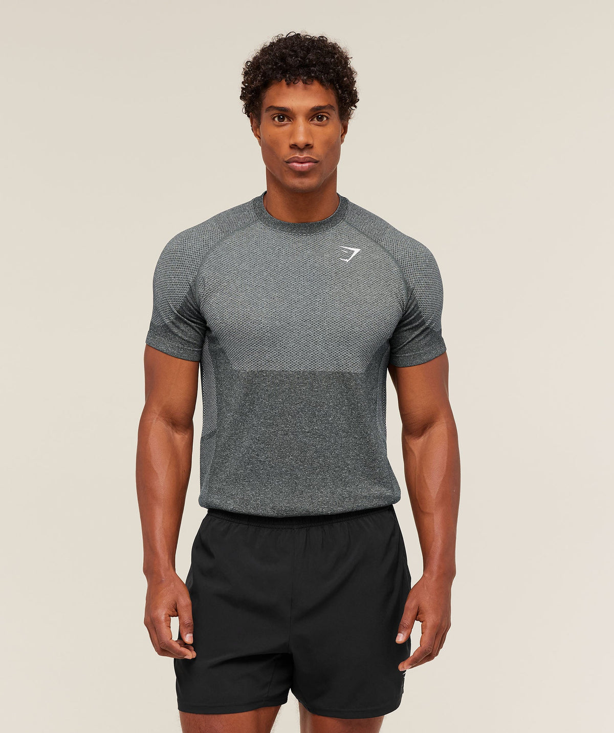 Gymshark Vital Seamless Tee - Graphite Grey/Soft White