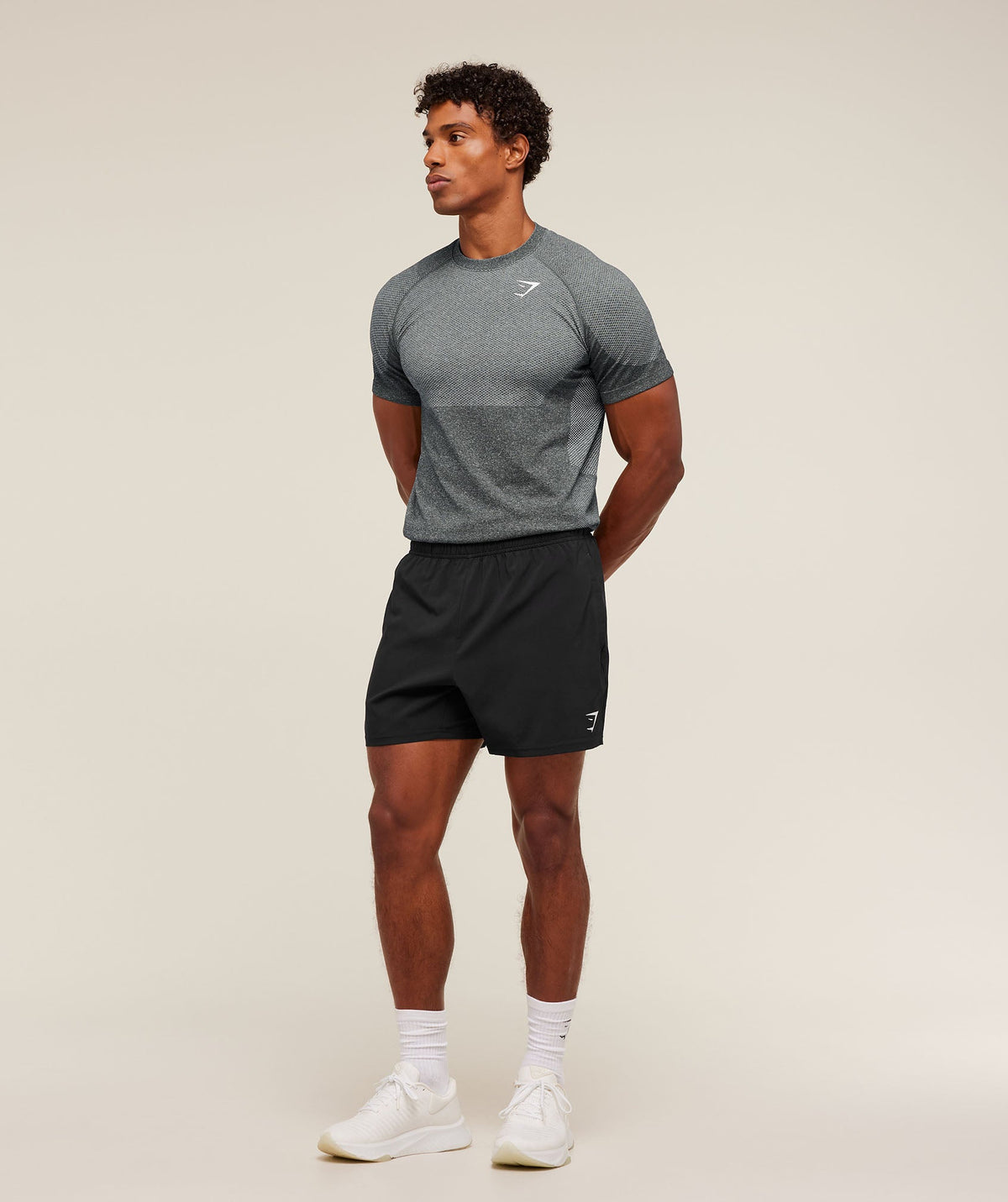 Gymshark Vital Seamless Tee - Graphite Grey/Soft White