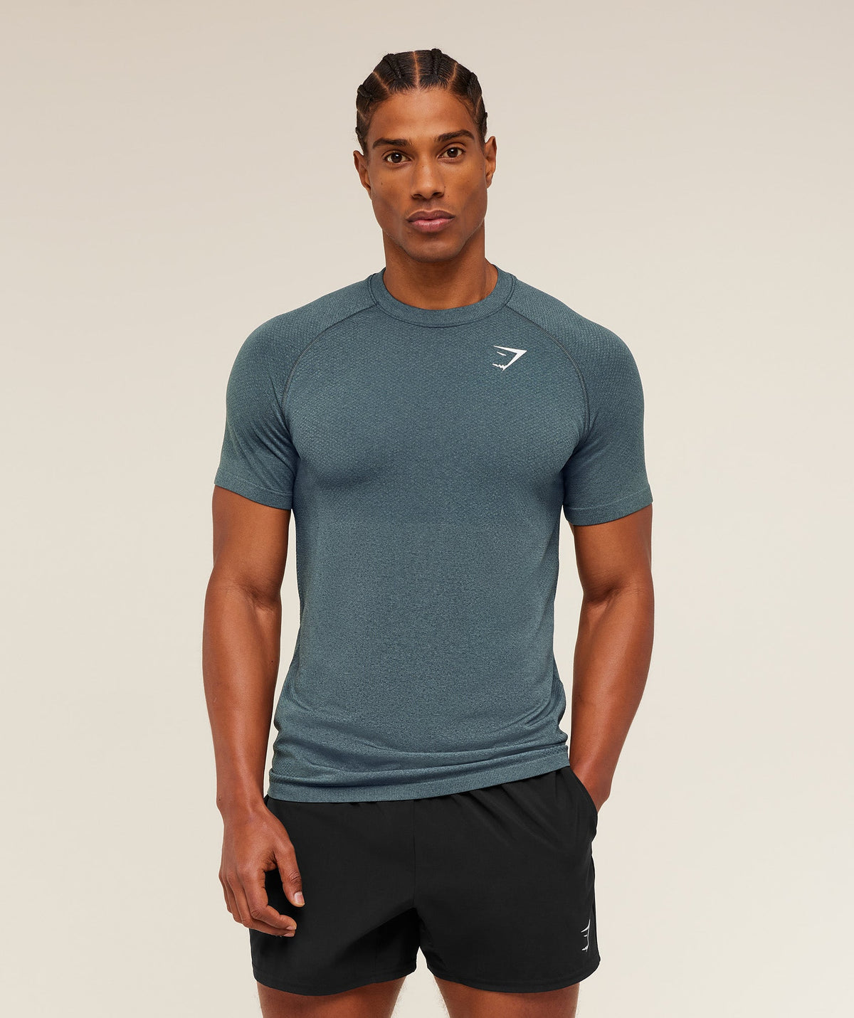 Gymshark Vital Seamless Tee - Iron Blue/Stealth Blue