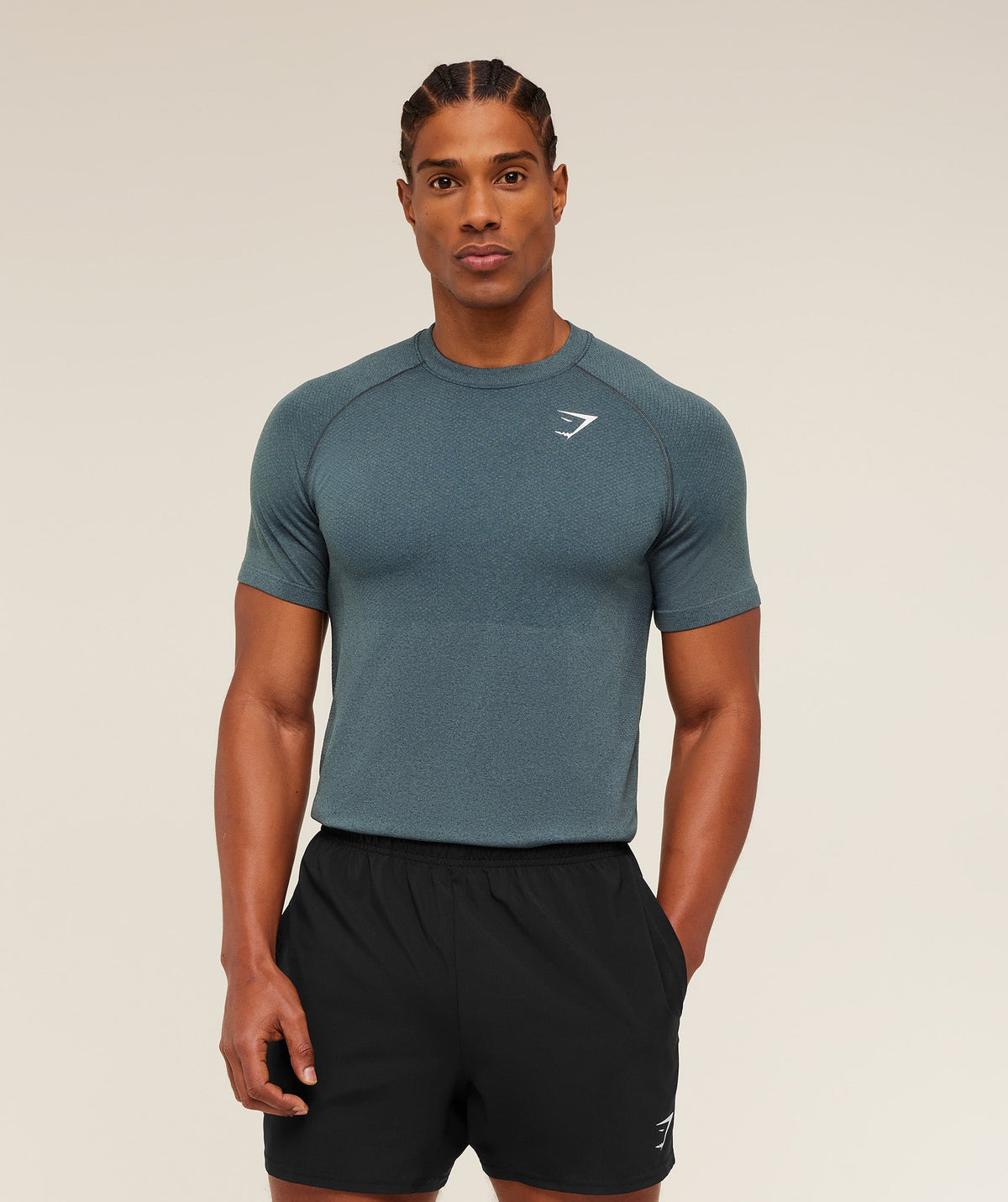 Gymshark Vital Seamless Tee - Iron Blue/Stealth Blue