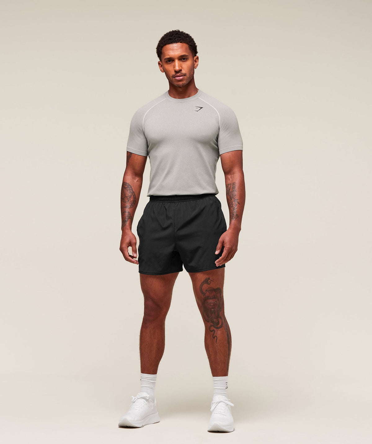 Gymshark Vital Seamless Tee - Light Grey/Smokey Grey