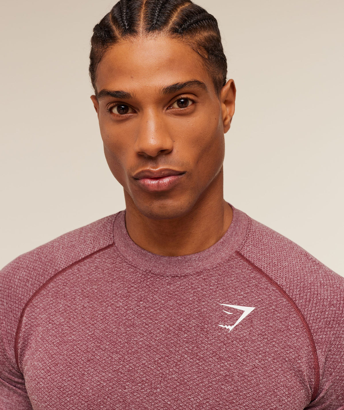 Gymshark Vital Seamless Tee - White/Port