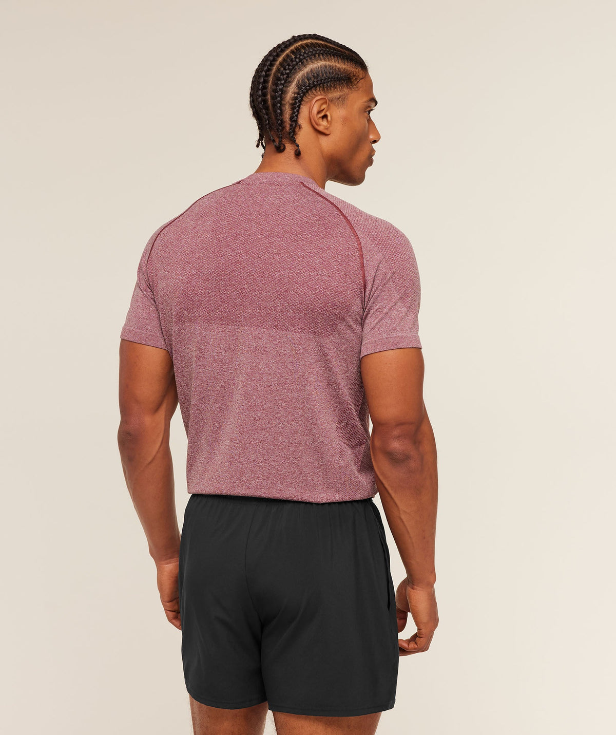 Gymshark Vital Seamless Tee - White/Port