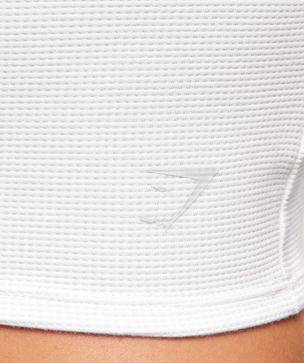 Gymshark Waffle Cropped Tank - White
