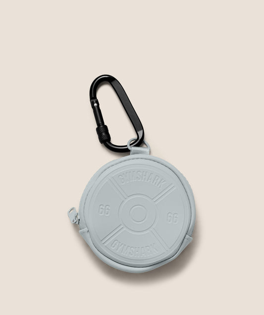 Gymshark Weight Plate Zip Coin Pouch - Smoke Blue