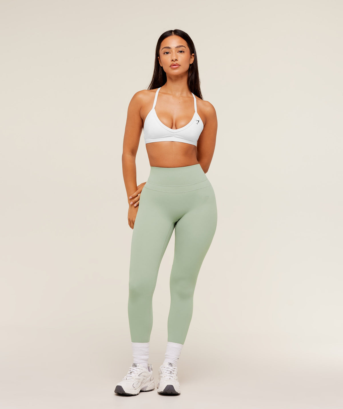 Gymshark Whitney High-Rise Short Legging - Haze Green