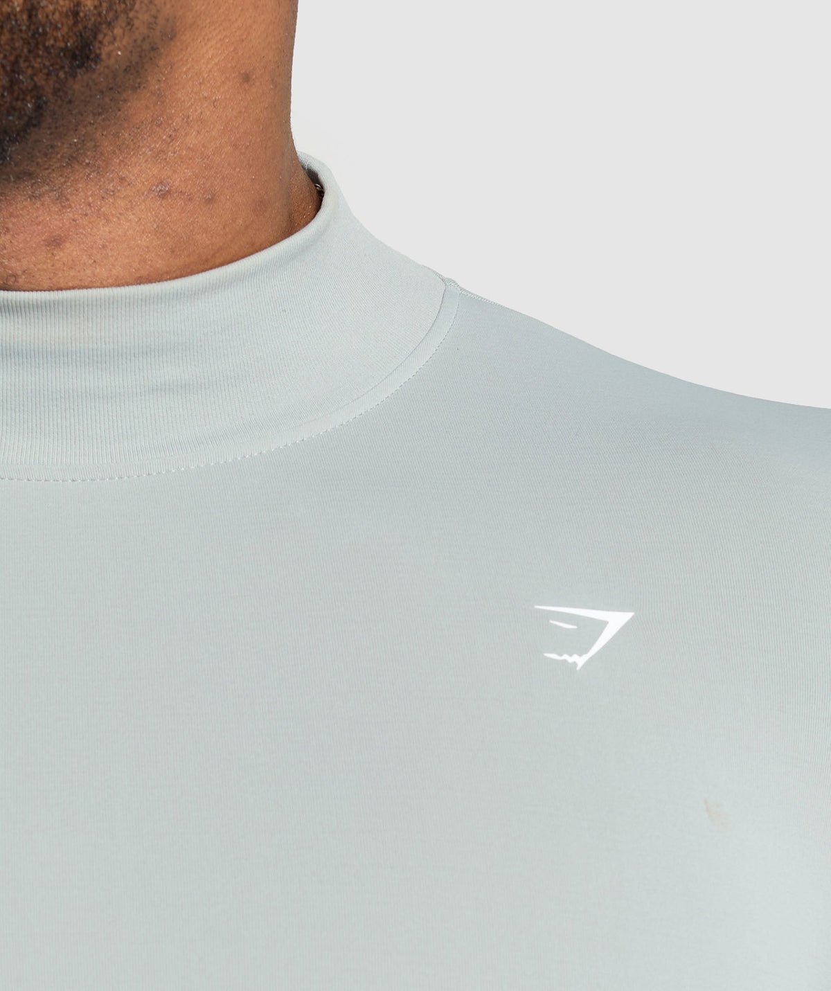 Gymshark Everyday Seamless Mock Long Sleeve Tee - Silver Grey