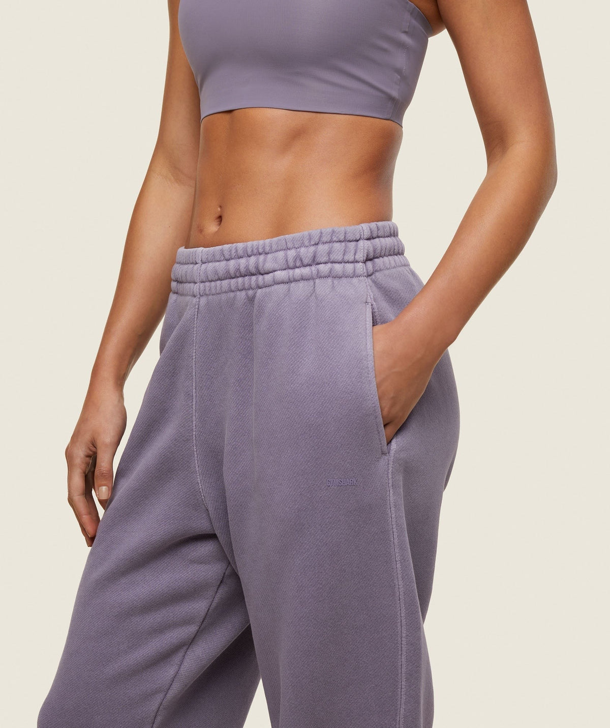 Gymshark Comfort Oversized Pant - Fog Purple/Pigment Garment Dye + Wash