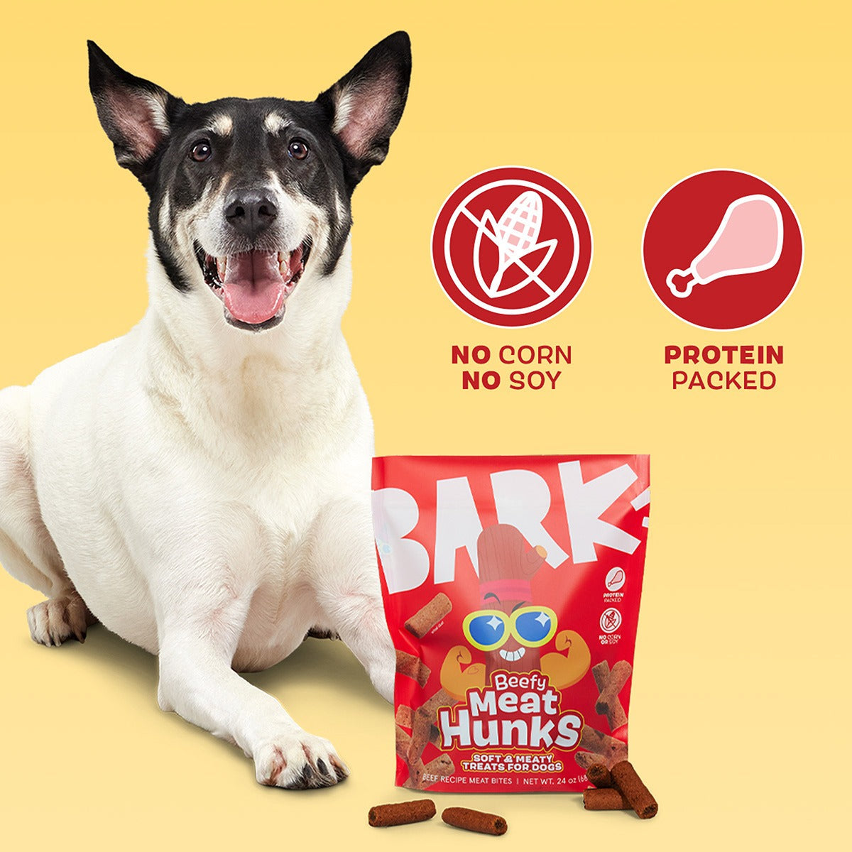 Beefy Meat Hunks Dog Treats, 24 oz