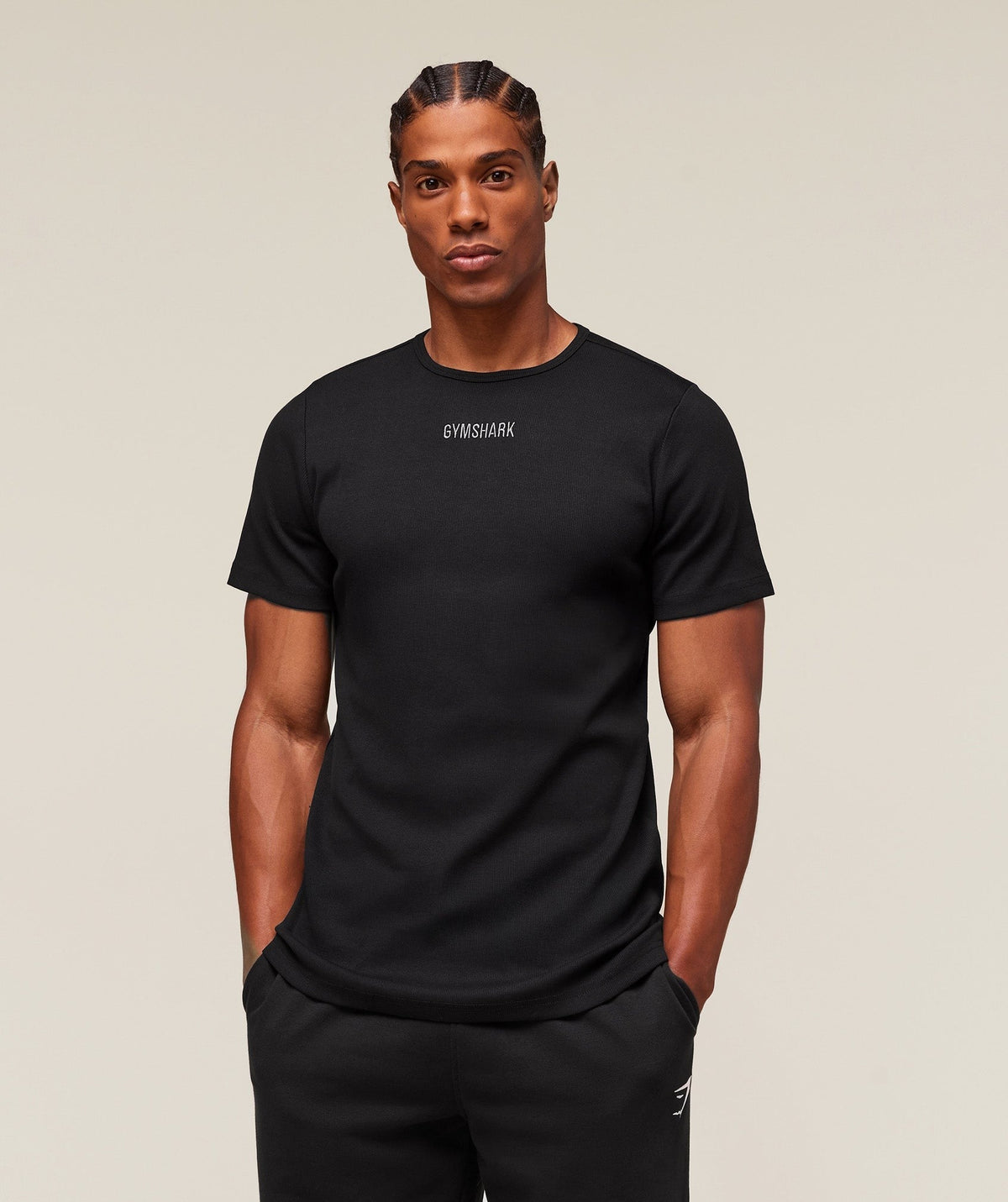 Gymshark Premium Ribbed Tee - Black