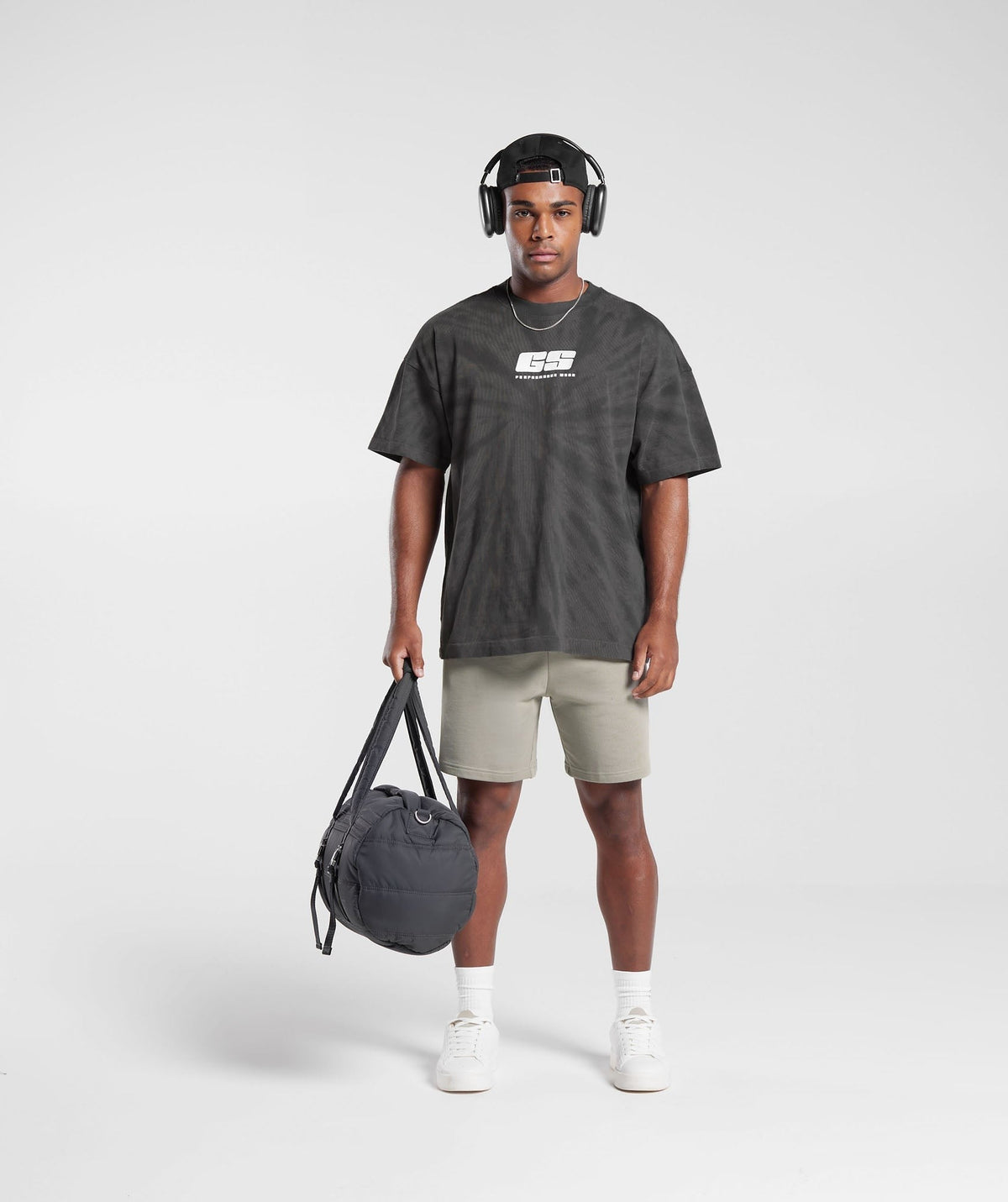 Gymshark Rest Day Tee - Silhouette Grey/Black/Spiral Optic Wash