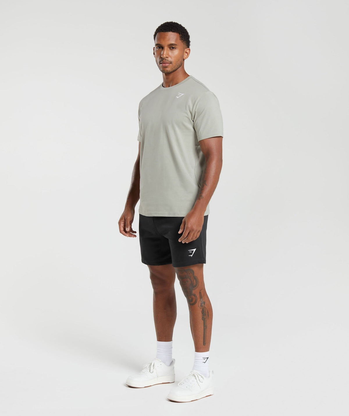 Gymshark Crest Tee - Stone Grey