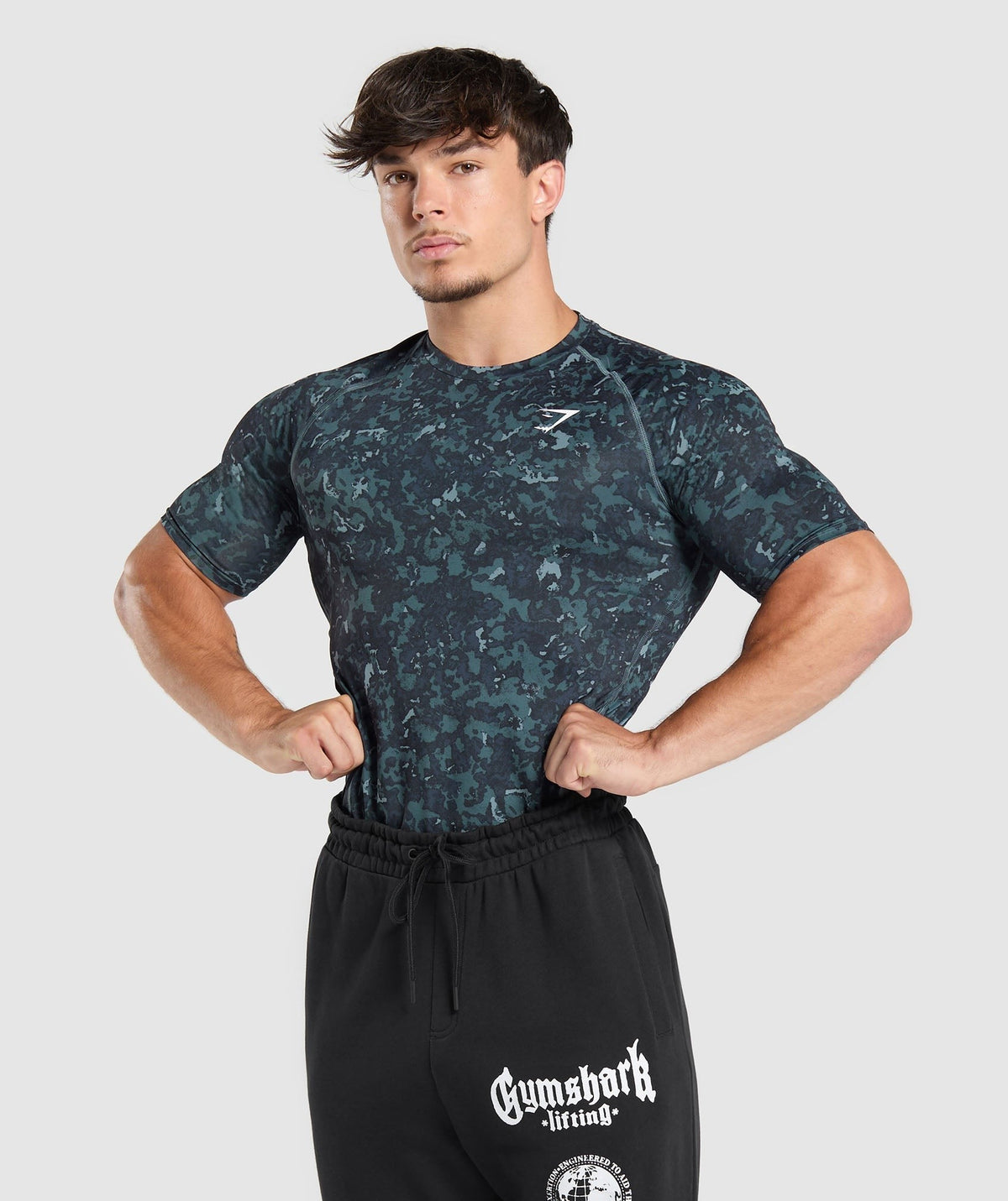 Gymshark Element Baselayer Tee - Titanium Blue