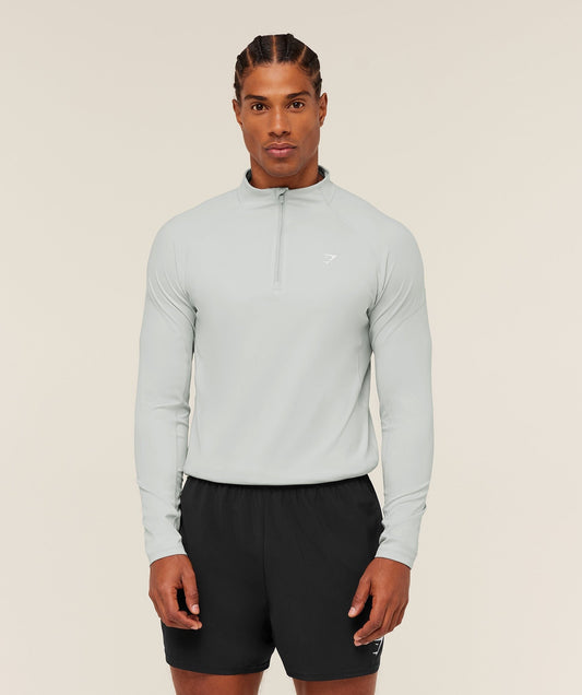 Gymshark Performance 1/4 Zip - Light Grey