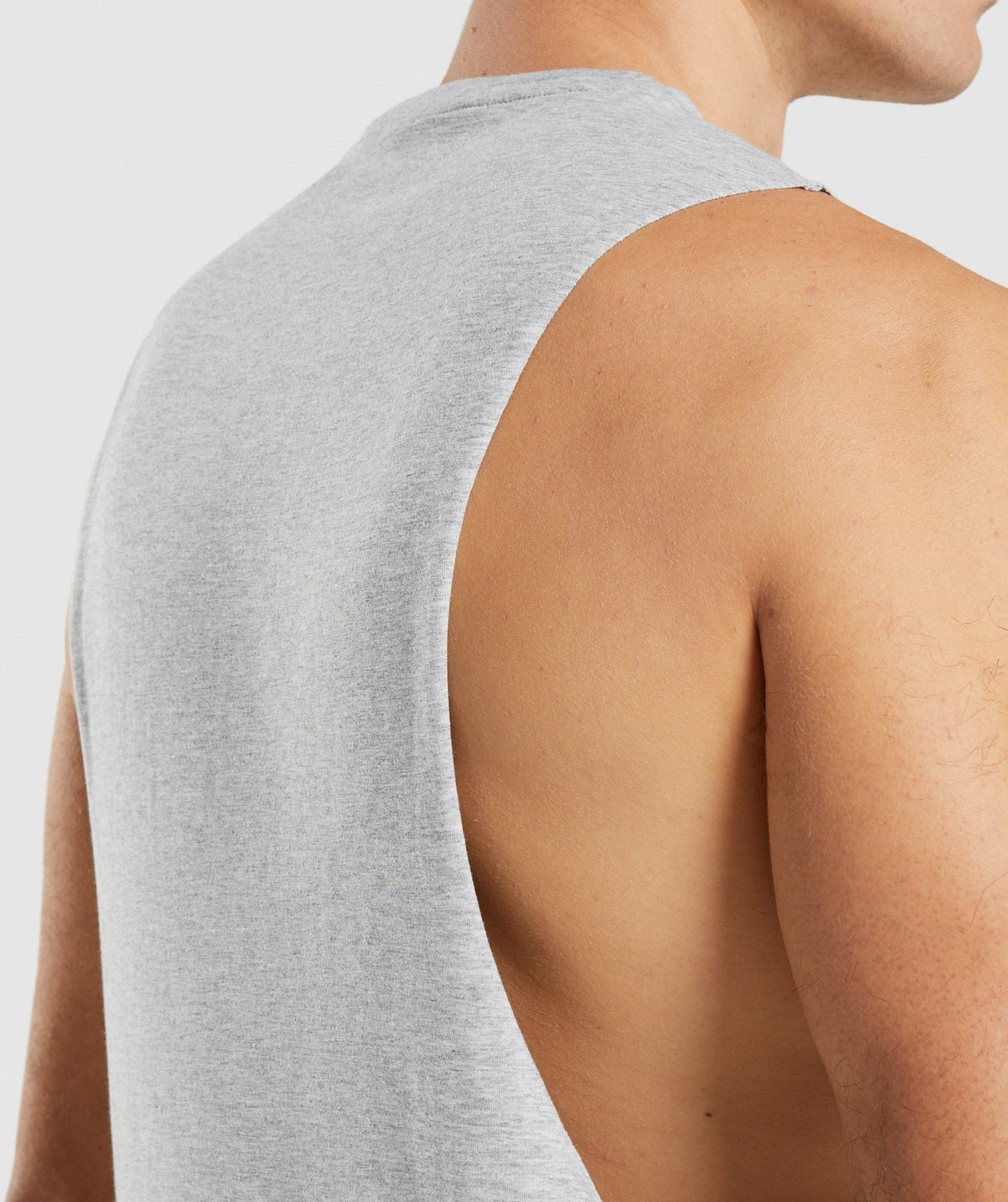 Gymshark Critical Drop Arm Tank - Light Grey Core Marl