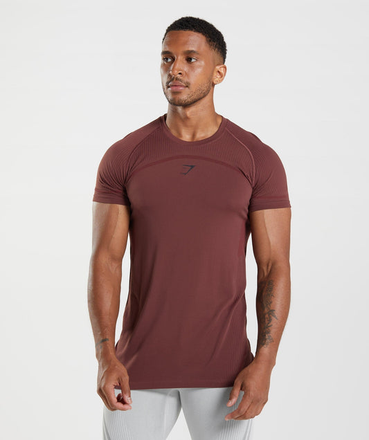 Gymshark 315 Seamless Tee - Cherry Brown