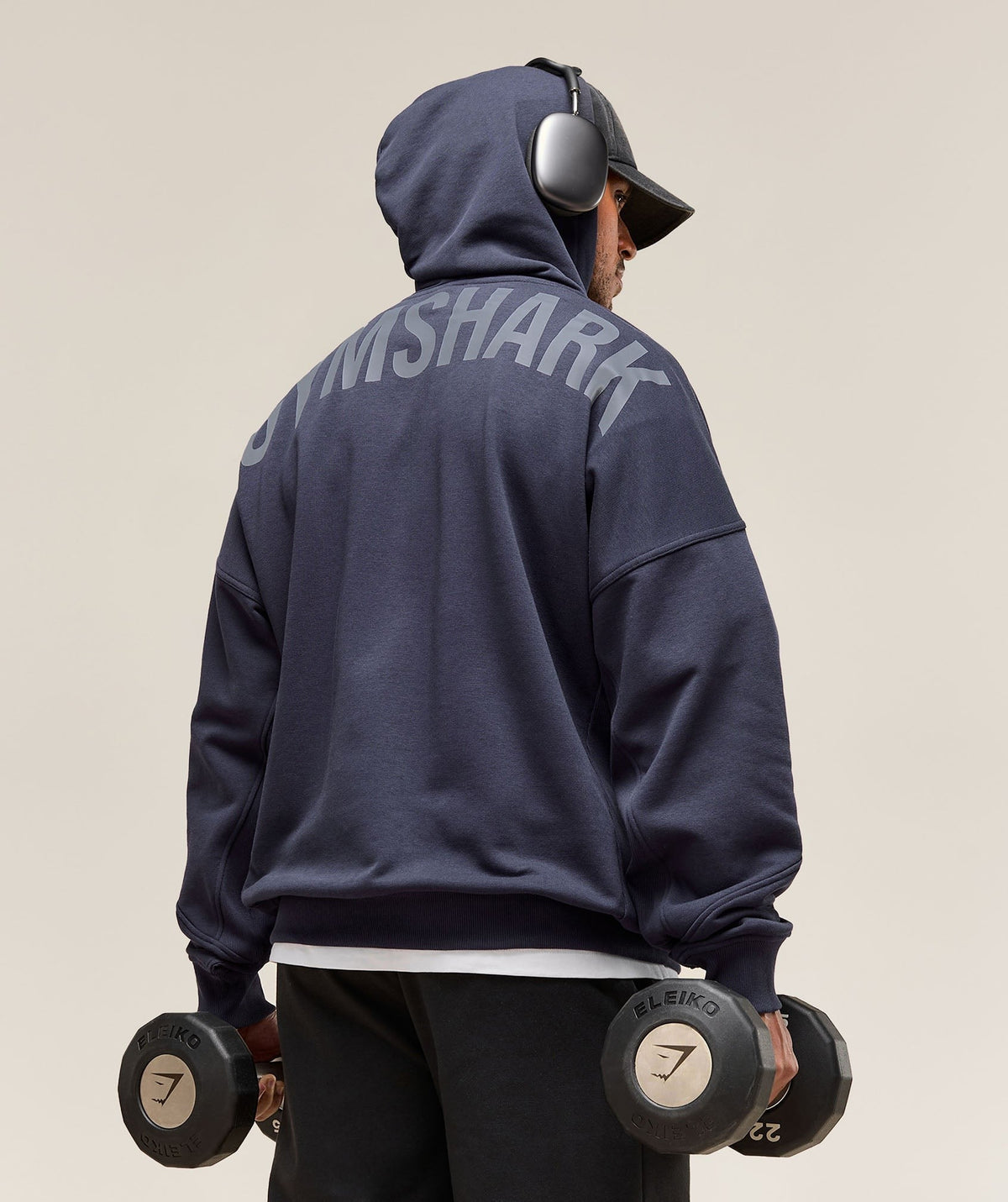 Gymshark Power Zip Up Hoodie - Heavy Blue