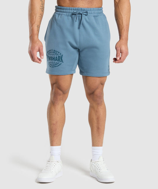 Gymshark Heavy Duty Apparel 7" Shorts - Faded Blue