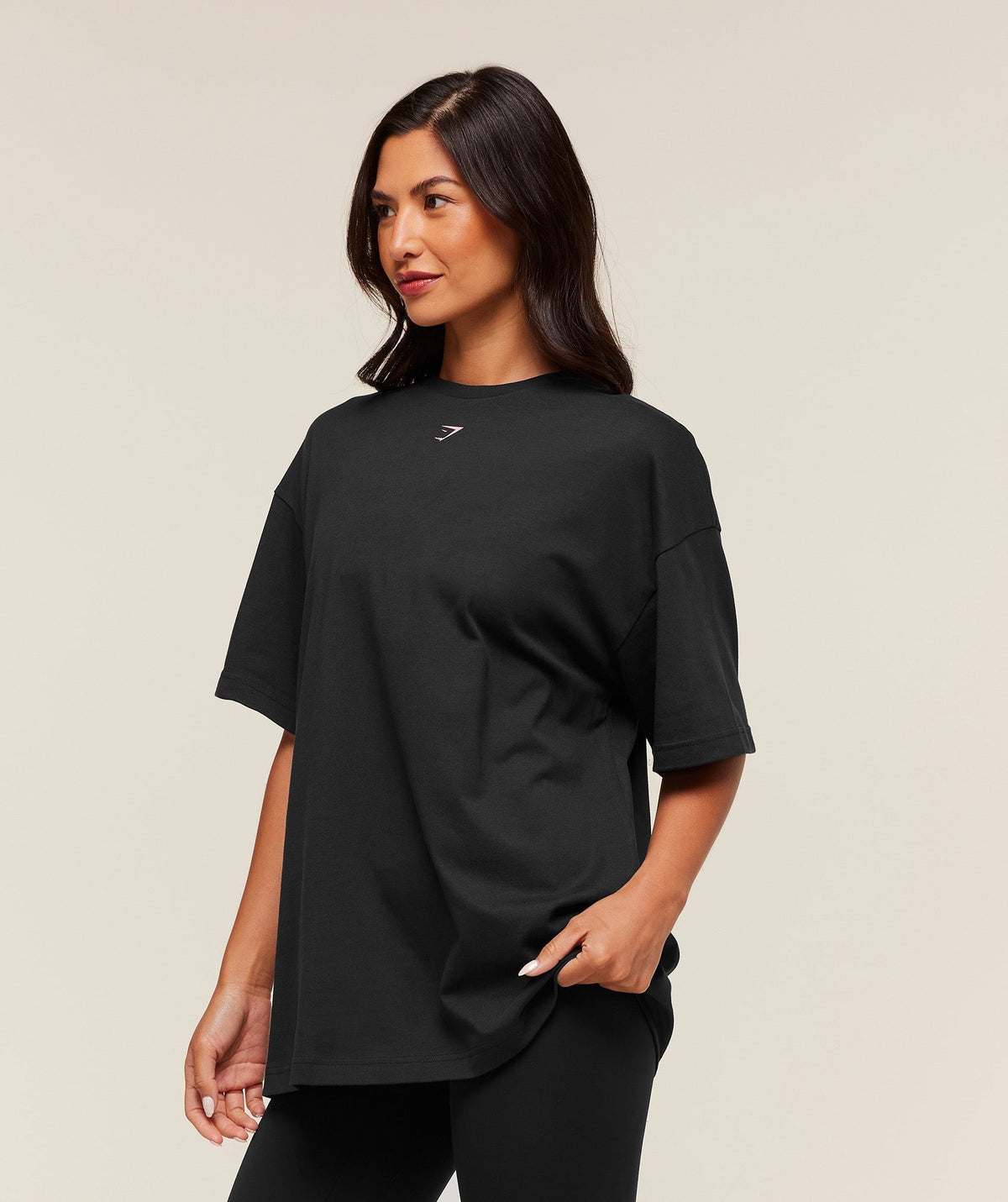 Gymshark Prayer Hands Graphic Oversized Tee - Black
