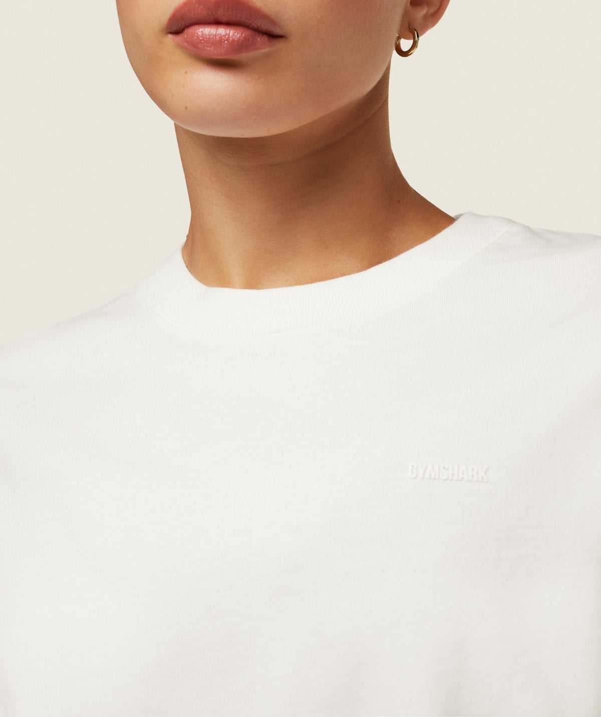 Gymshark Comfort Regular LS Top - Soft White