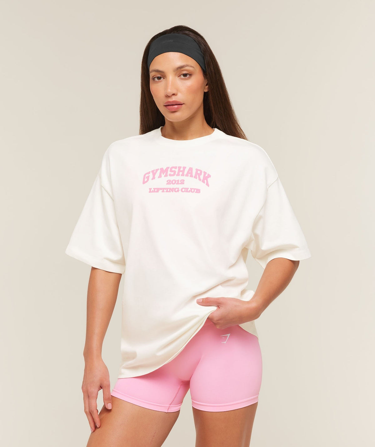 Gymshark Cosy Luxe Campus Tee - Soft White
