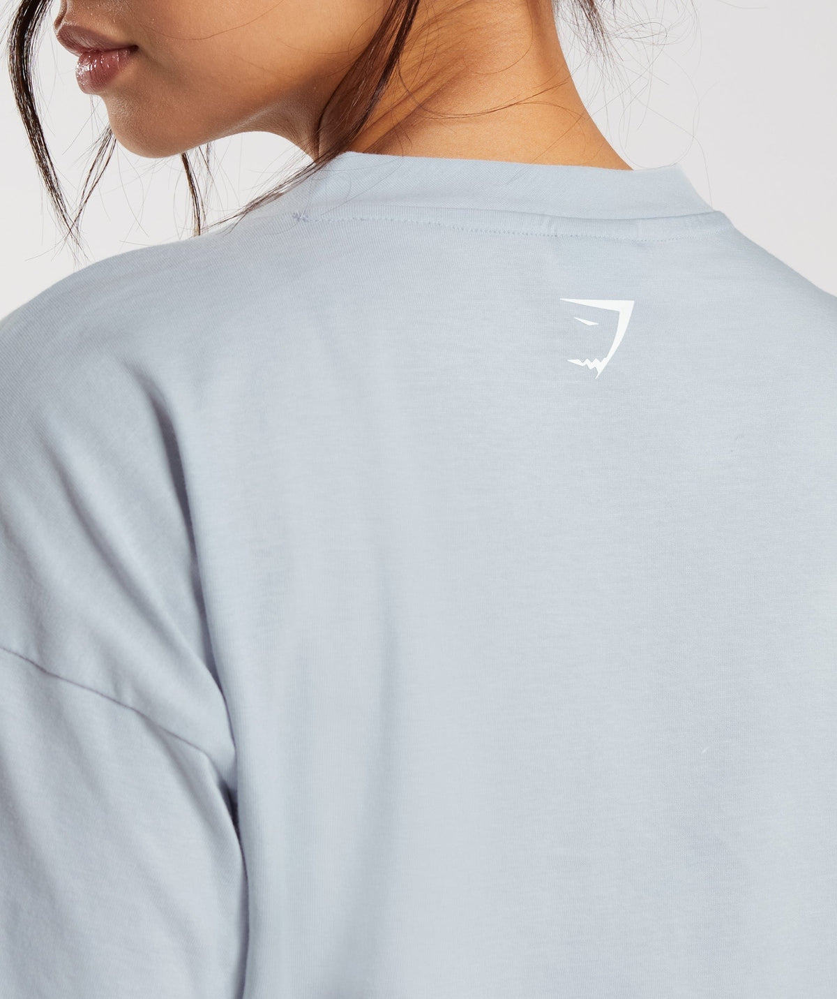 Gymshark Embroidered Graphic Midi Tee - River Stone Grey