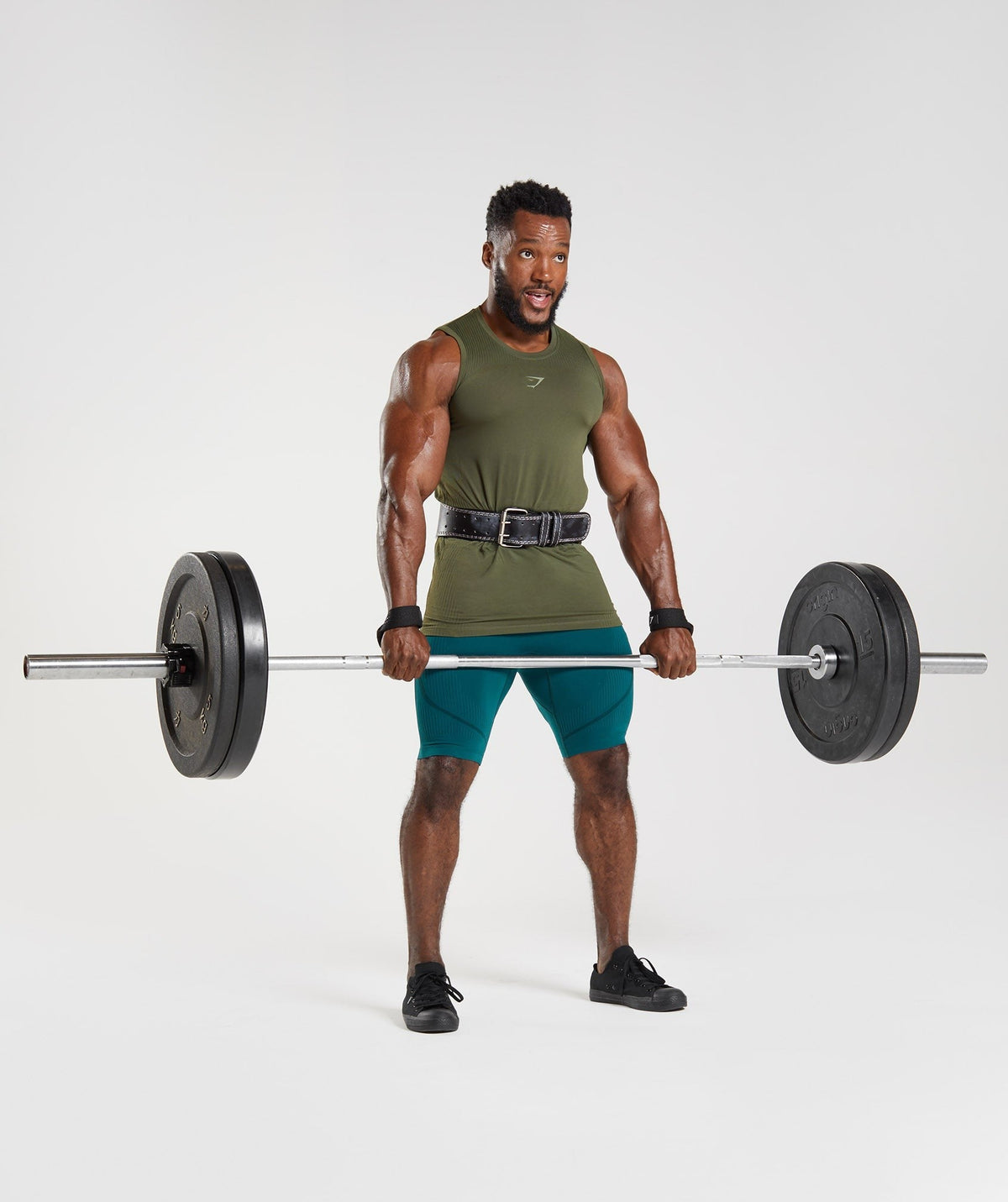 Gymshark 315 Seamless Tank - Core Olive/Marsh Green