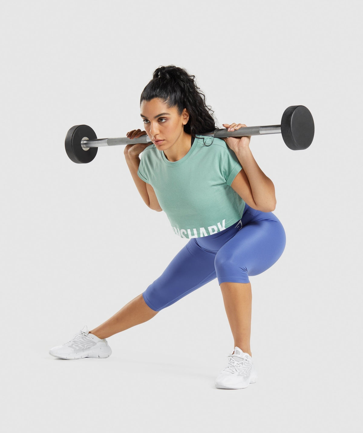 Gymshark Fraction Crop Top - Blue