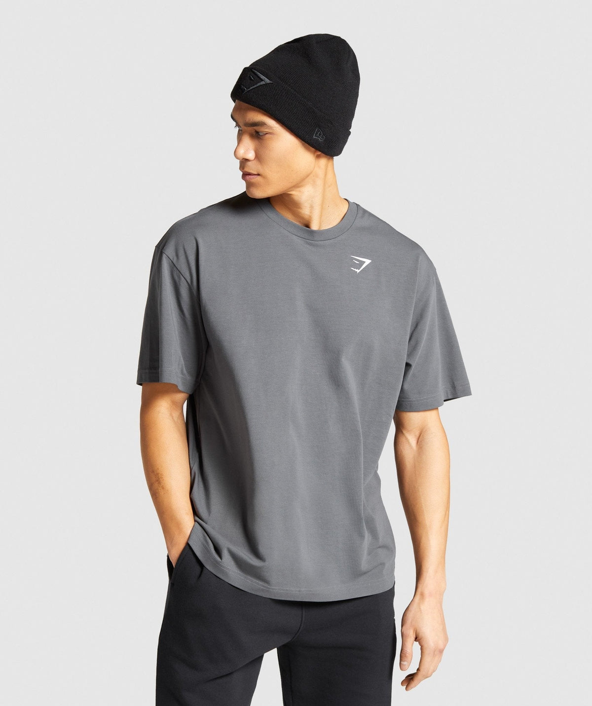 Gymshark Essential Oversized Tee - Charcoal