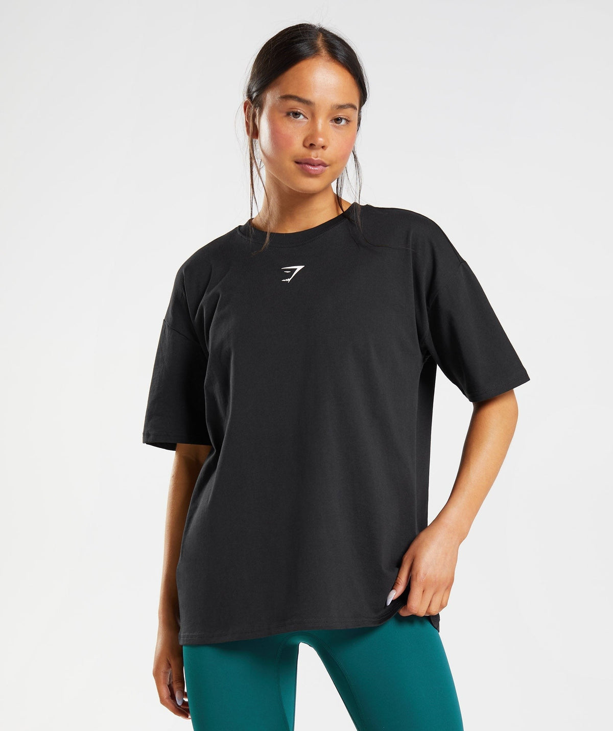 Gymshark Fraction Oversized Tee - Black/White